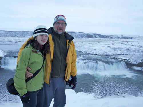 Gullfoss two-level waterfall.