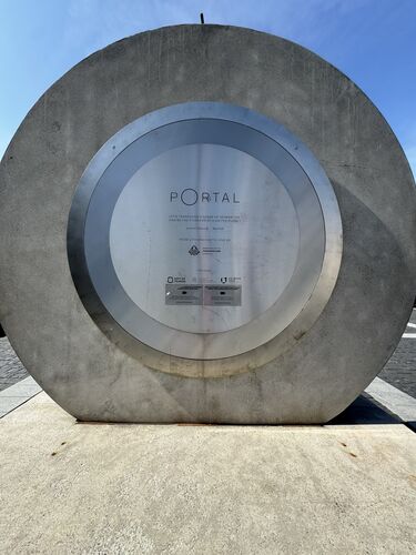 The back of the portal