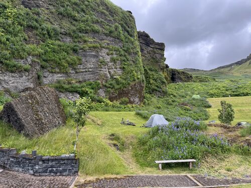 Last night’s campsite. Cool bluff above our tents. 