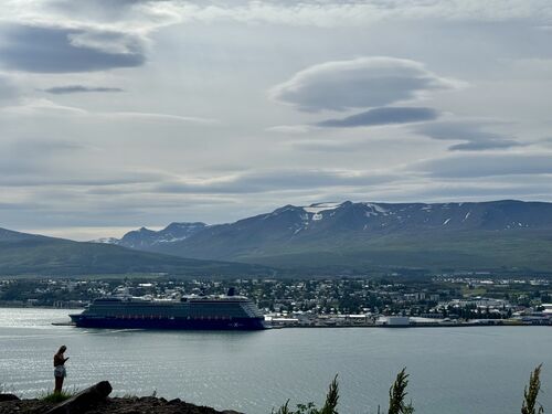 Akureyri hoves into view