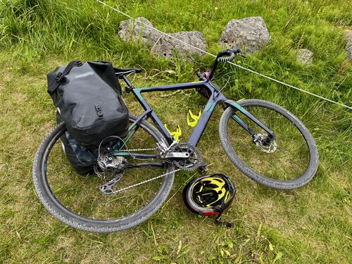 Others touring on lightweight bikes