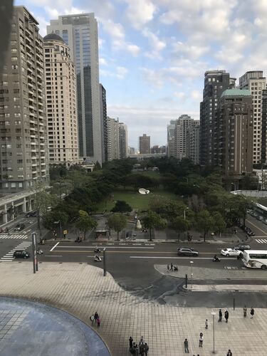 From 2019: view of the park in front of Theater