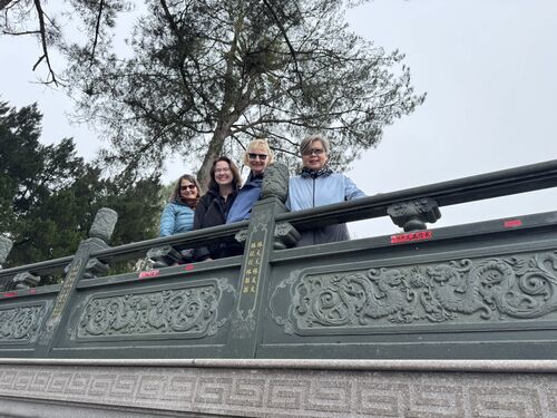 Wen Wu Temple: Mary, Amy, Deborah and me