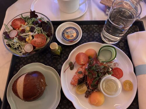 Before bedtime: lobster salad appetizer