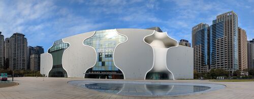 Taichung The National Theater (pano from Chau-Wen)
