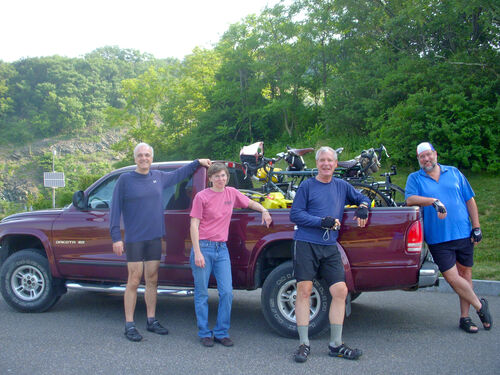Kim saved us by trucking us back up to the parkway after we biked down into Waynesboro.