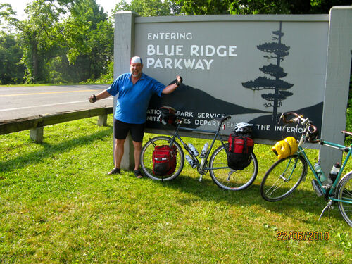 Starting the Blue Ridge Parkway.