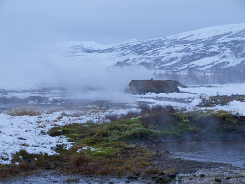 At Geysir.