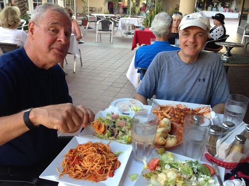 Light meal after the day's ride.