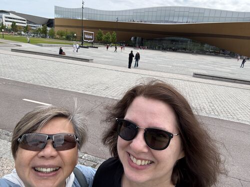 Ussies with Oodi (Helsinki Central Library)