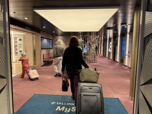 Amy Boarding the ferry