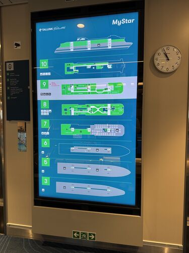 The many decks of the ferry