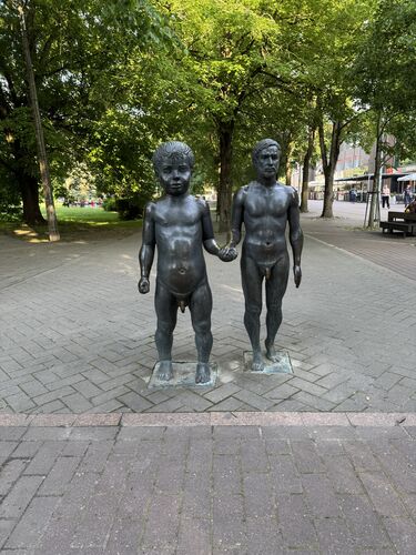 Sculpture of Father and Son