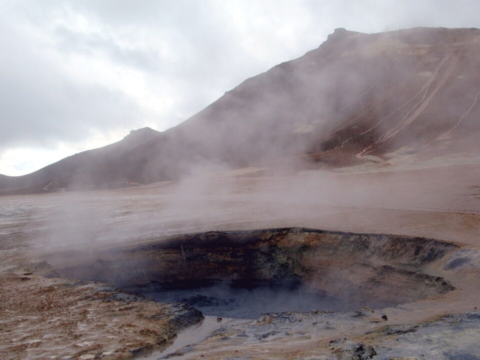 Hverir mud pots under Námafjall — roadside geothermal theater