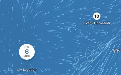 This is prediction for 4am tomorrow, latest I can get. Looks like we might get our tailwind again tomorrow….