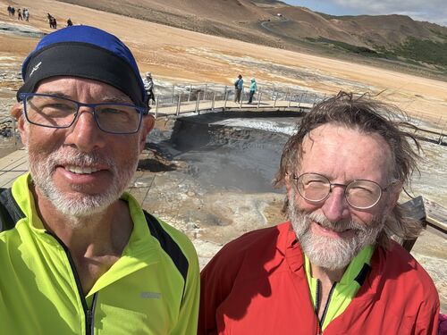 Two good-looking guys at Hverri