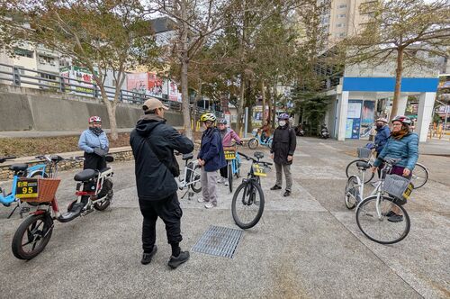 Checking out our bikes
