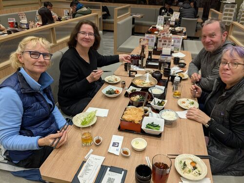 The others at their Japanese dinner
